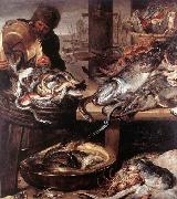 SNYDERS, Frans The Fishmonger Norge oil painting reproduction